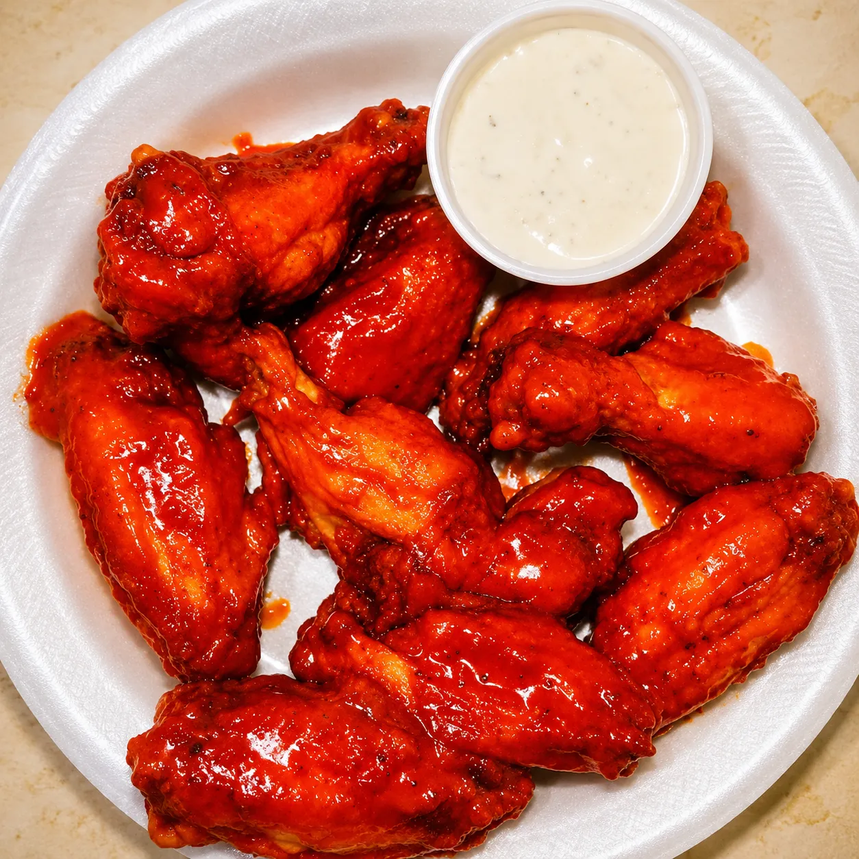Spicy wings with ranch